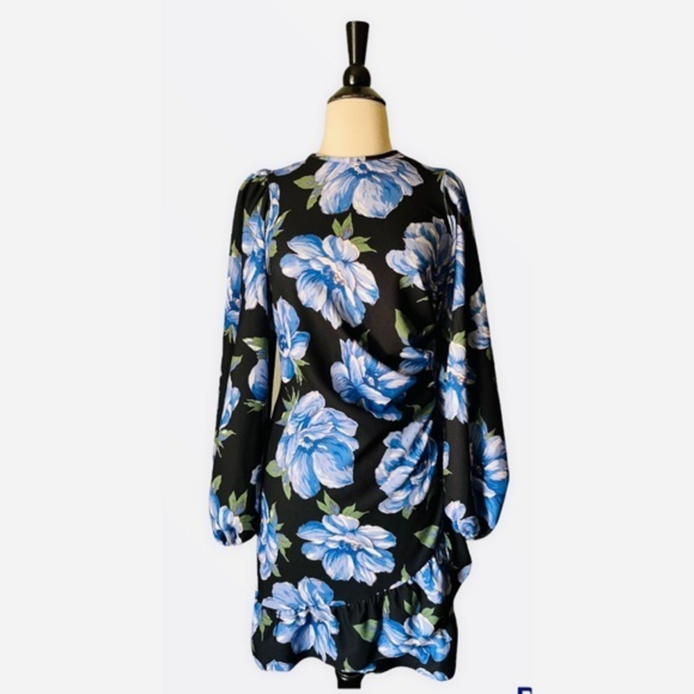 ASOS Design Faux Wrap Long Sleeve Mini Dressβ